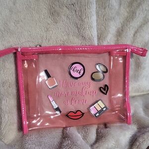 Pink Transparent Makeup Bag